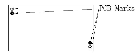 在有貼片的PCB板上，為提高貼片元件的貼裝的準確性，一般要求在貼片層對角端放置兩個校正標記(MarkS)點