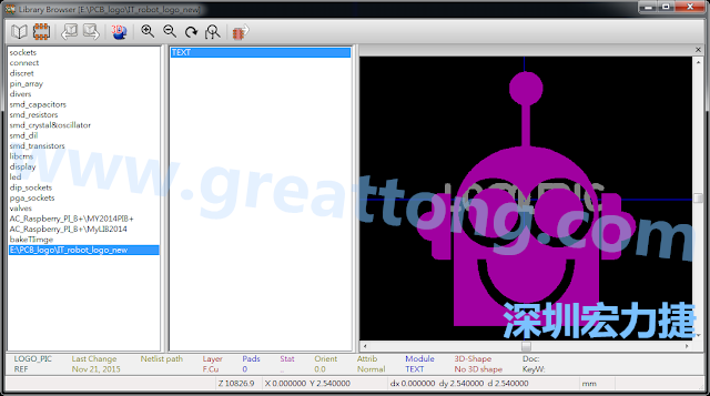 目前這個Library IT_robot_logo_new.mod 只有一個footprint。如何增加更多footprint 到這個library 中呢?